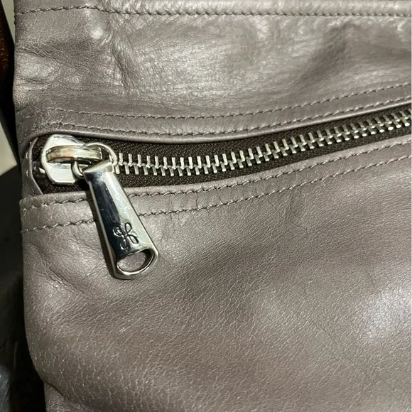 Hobo Original Lorna Gray Leather Crossbody Bag Purse Shoulder Bag - Picture 4 of 7